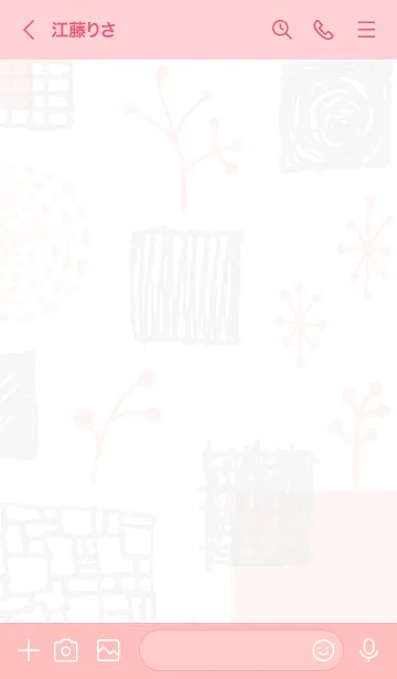 [LINE着せ替え] おしゃれ グレーとピンク4の画像3