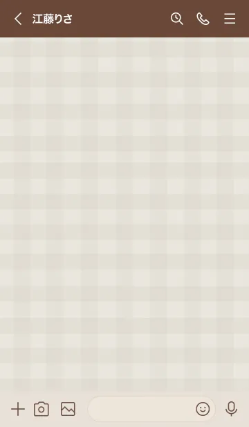 [LINE着せ替え] 大人のシンプルハート -beigebrown check-の画像3