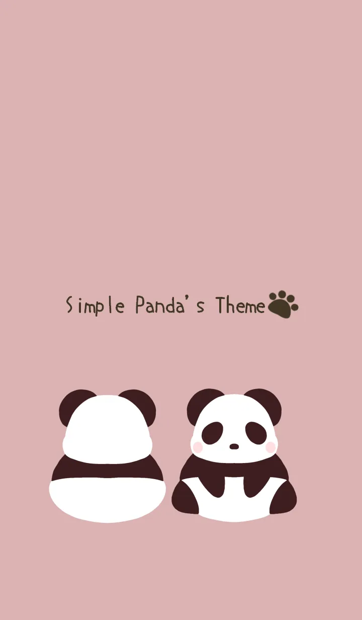 [LINE着せ替え] シンプルパンダの着せかえ くすみピンクの画像1