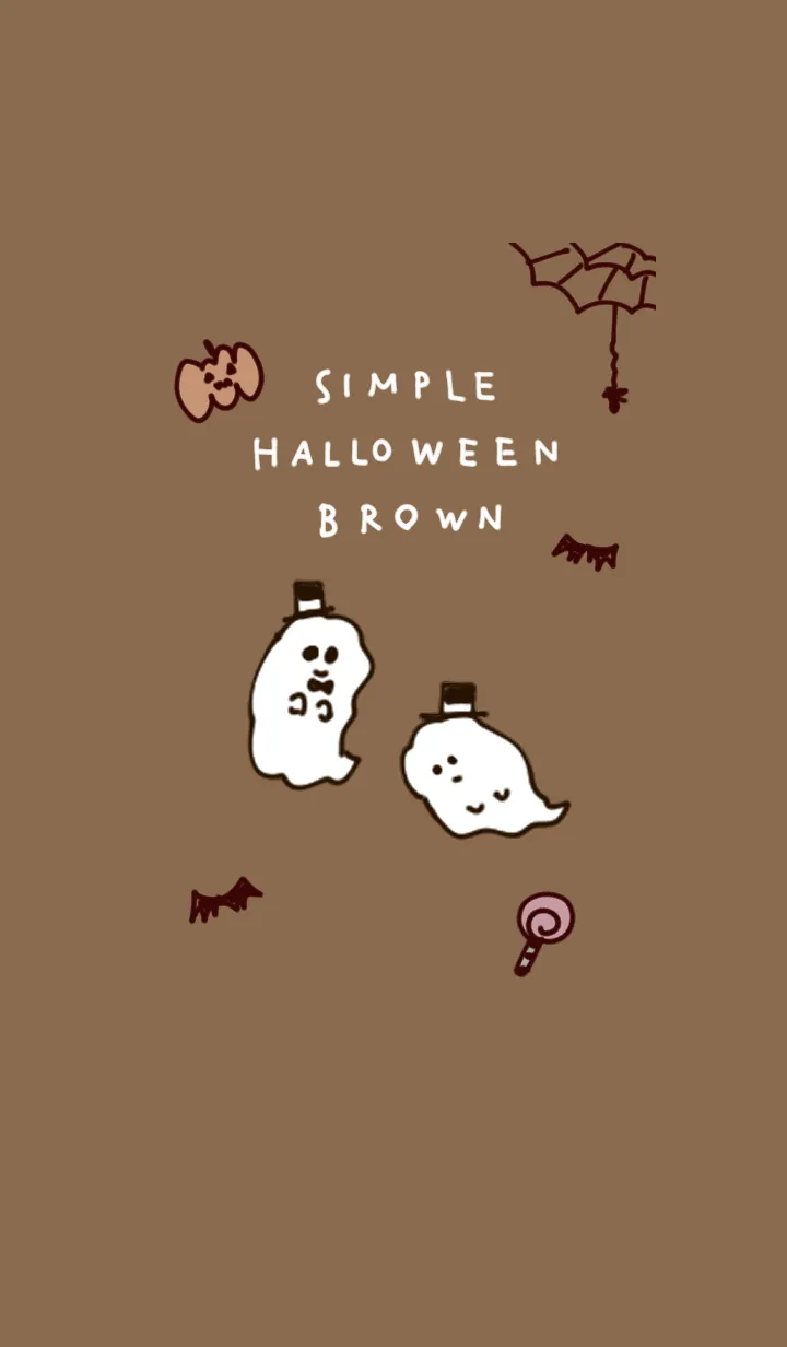 [LINE着せ替え] シンプル ハロウィン ブラウンの画像1