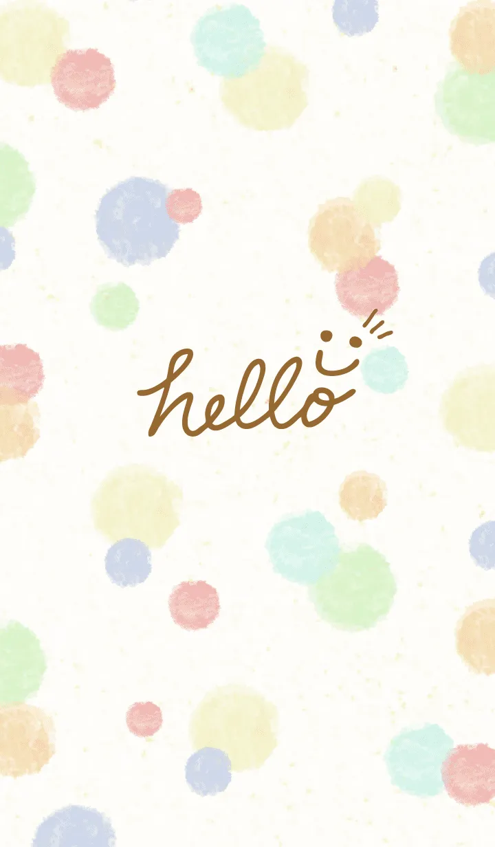 [LINE着せ替え] スマイル6 大人水彩水玉28の画像1