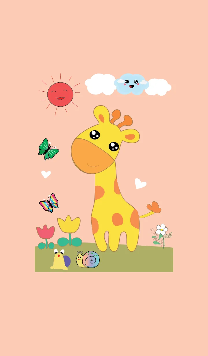 [LINE着せ替え] giraffe and beautiful nature pjの画像1