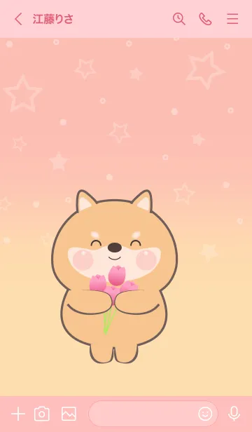 [LINE着せ替え] Little  Shiba Inu  In Pastel Theme (JP)の画像3