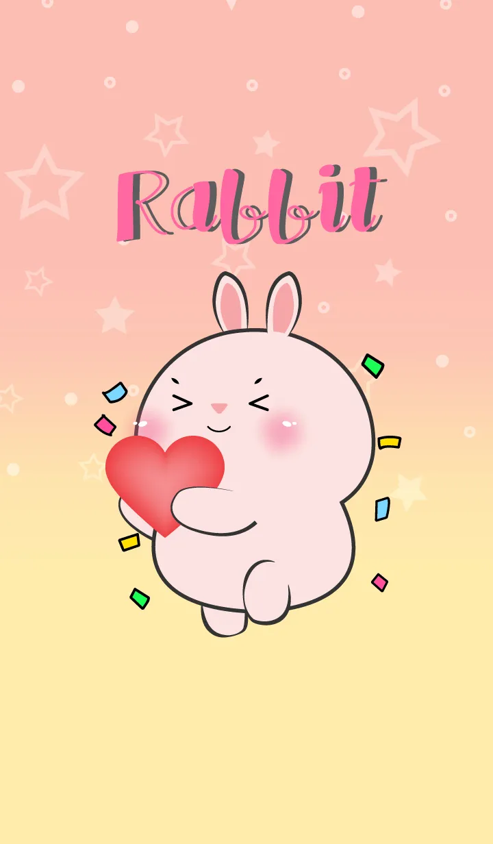 [LINE着せ替え] Little  Pink Rabbit  In Pastel Theme(JP)の画像1