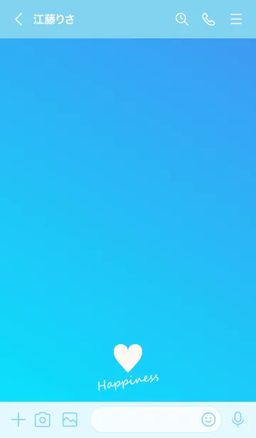 [LINE着せ替え] Small Heart *Blue Gradation 5*の画像3