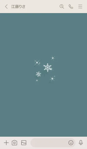 [LINE着せ替え] ～スノー♥ブルーグリーン37_1～の画像3