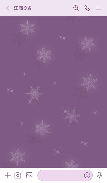 [LINE着せ替え] ～スノー2♥パープル01_1～の画像3