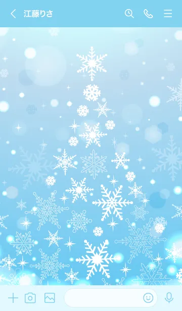 [LINE着せ替え] 雪の結晶とクリスマスの画像3