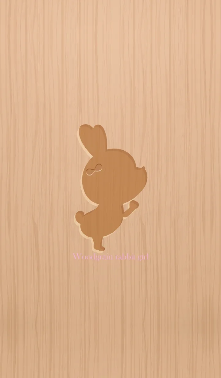 [LINE着せ替え] Woodgrain rabbit girls.の画像1