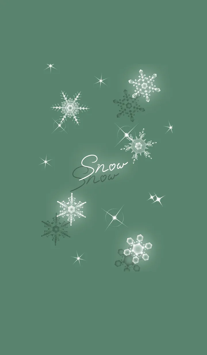 [LINE着せ替え] ～スノー2♥グリーン03_1～の画像1