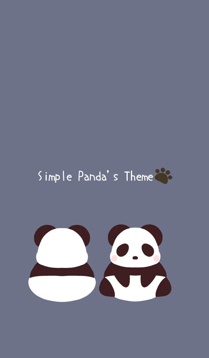 [LINE着せ替え] シンプルパンダの着せかえ くすみ紺の画像1