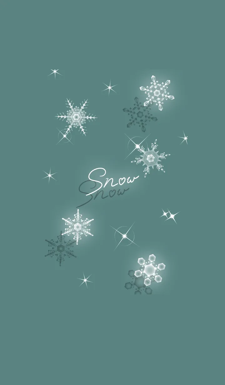 [LINE着せ替え] ～スノー2♥ブルーグリーン04_1～の画像1