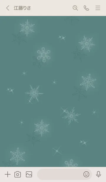 [LINE着せ替え] ～スノー2♥ブルーグリーン04_1～の画像3