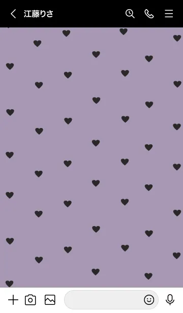 [LINE着せ替え] pattern_heart #black purpleの画像3