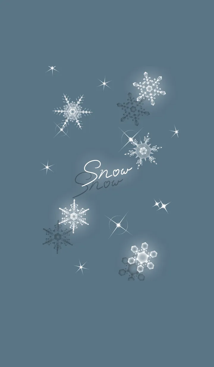 [LINE着せ替え] ～スノー2♥ブルー05_1～の画像1