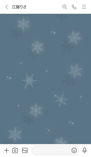 [LINE着せ替え] ～スノー2♥ブルー05_1～の画像3