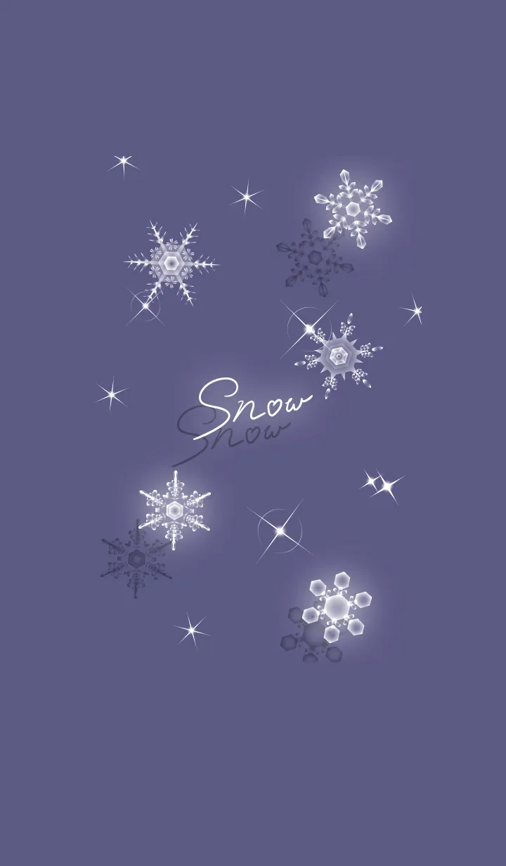 [LINE着せ替え] ～スノー2♥パープル06_1～の画像1