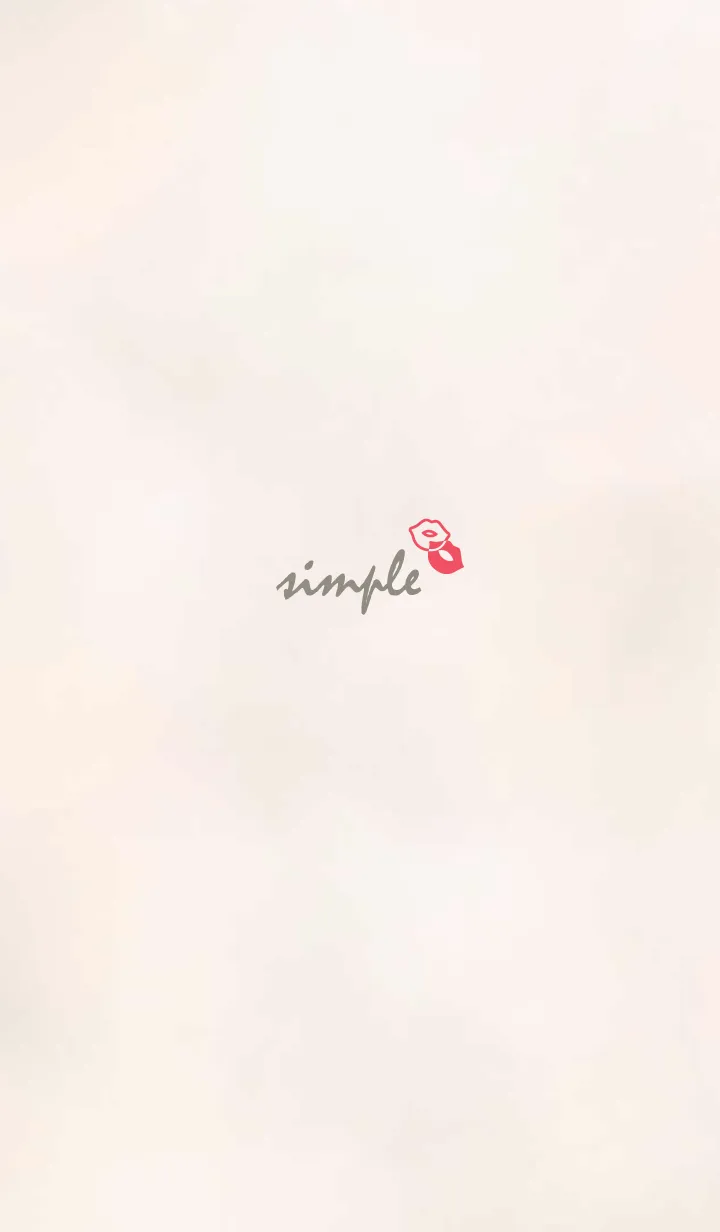 [LINE着せ替え] さくらんぼ唇'ベージュ'の画像1