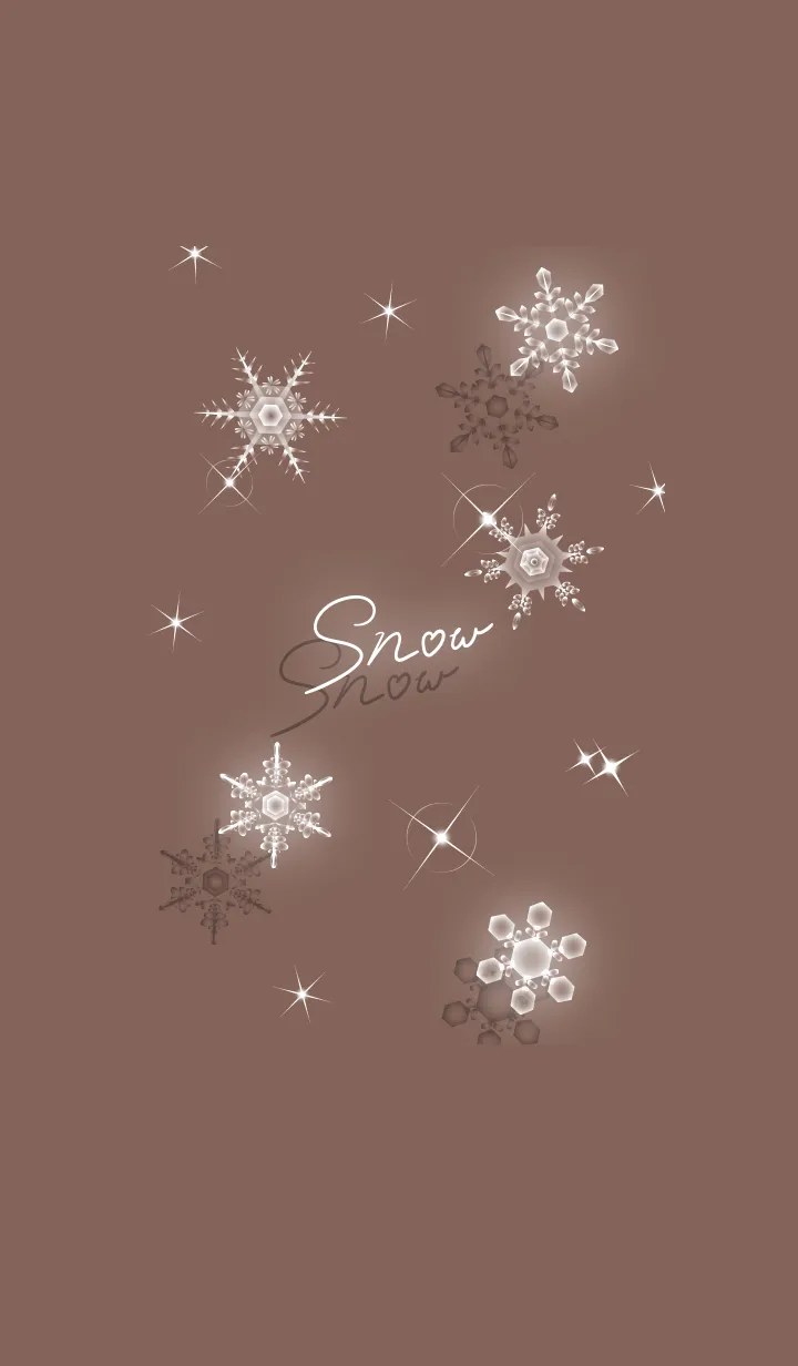 [LINE着せ替え] ～スノー2♥カフェブラウン09_1～の画像1