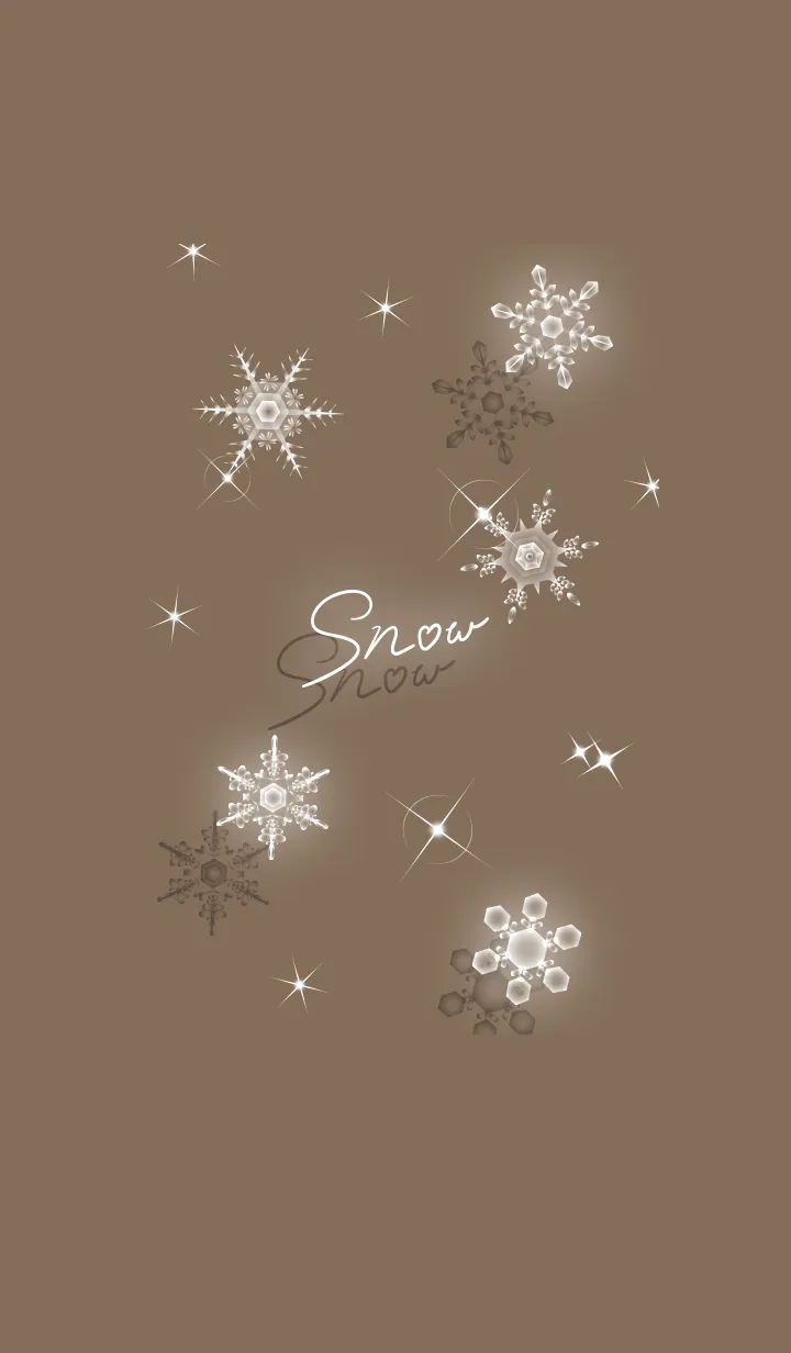 [LINE着せ替え] ～スノー2♥ブラウン10_1～の画像1