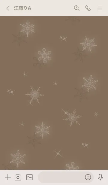 [LINE着せ替え] ～スノー2♥ブラウン10_1～の画像3
