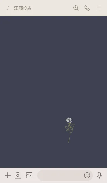 [LINE着せ替え] Rose /Navy & Beigeの画像3