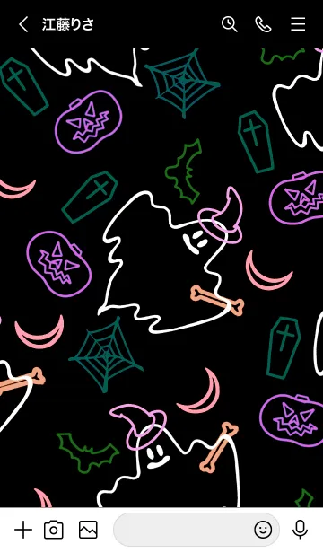 [LINE着せ替え] ネオンカラー ハロウィン 32の画像3