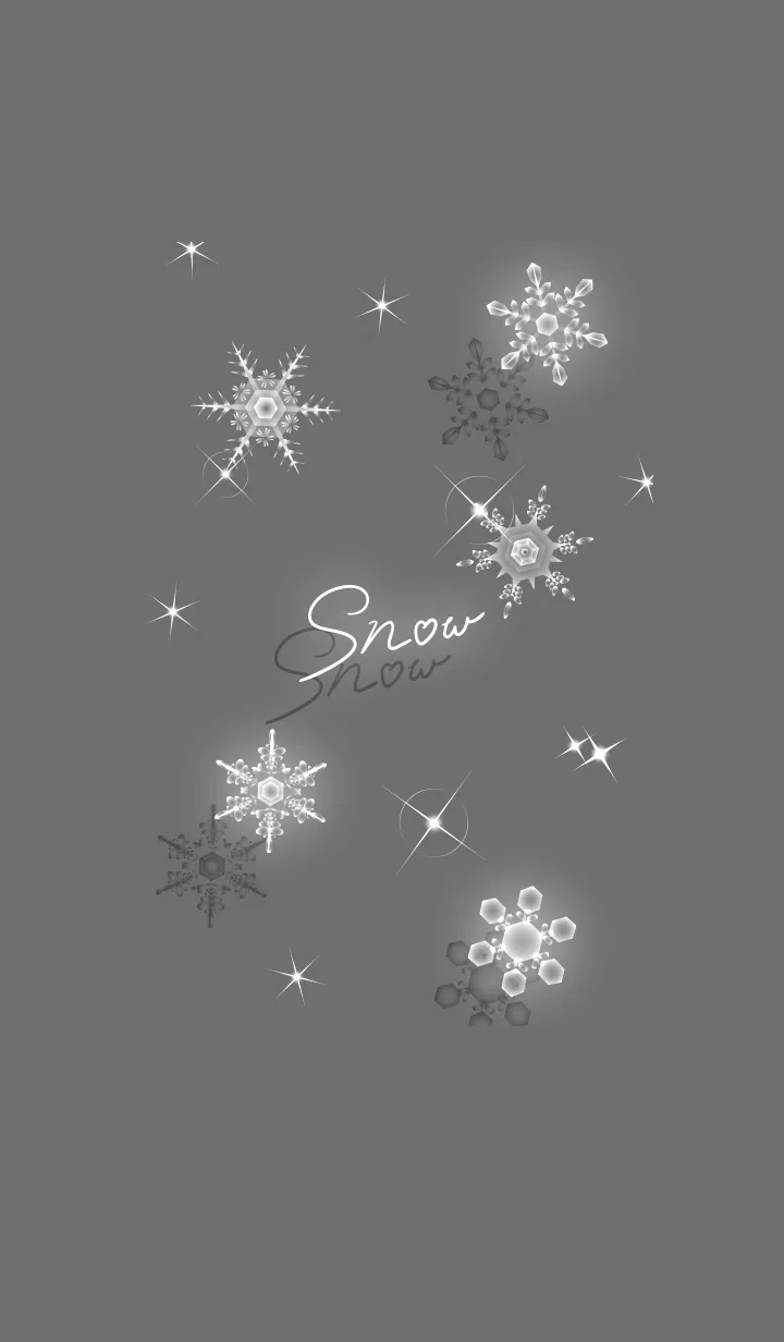 [LINE着せ替え] ～スノー2♥グレー12_1～の画像1