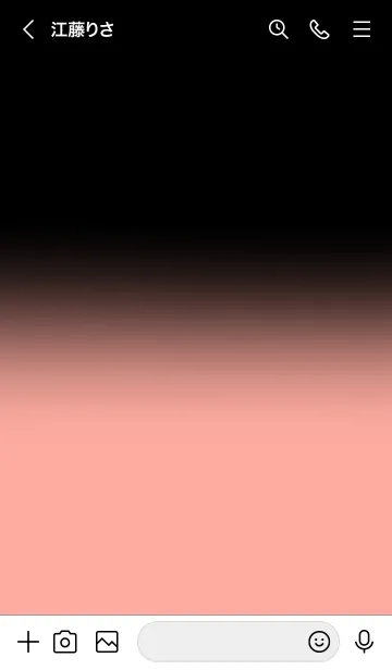 [LINE着せ替え] Black & Salmon Pink Theme Vr1 (JP)の画像3