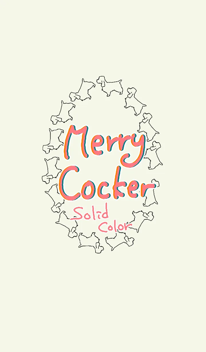 [LINE着せ替え] Merry Cocker SolidColorの画像1