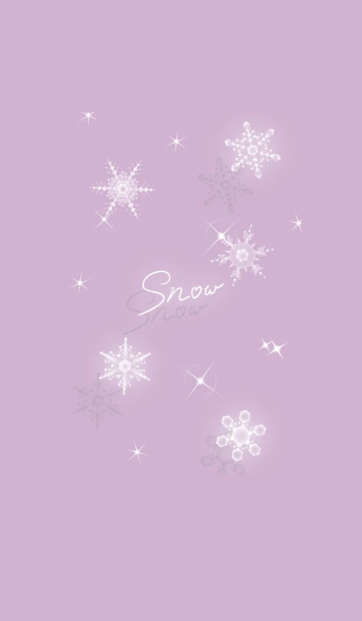 [LINE着せ替え] ～スノー2♥ピンクパープル28_1～の画像1