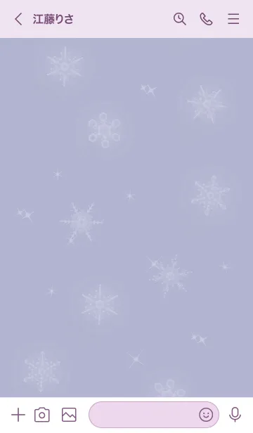 [LINE着せ替え] ～スノー2♥パープル26_1～の画像3