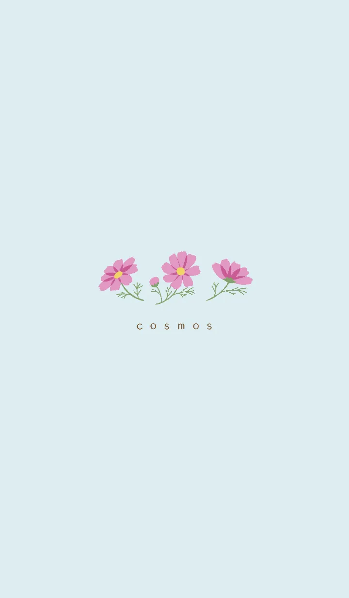 [LINE着せ替え] Simple flower/コスモス(ブルー)の画像1