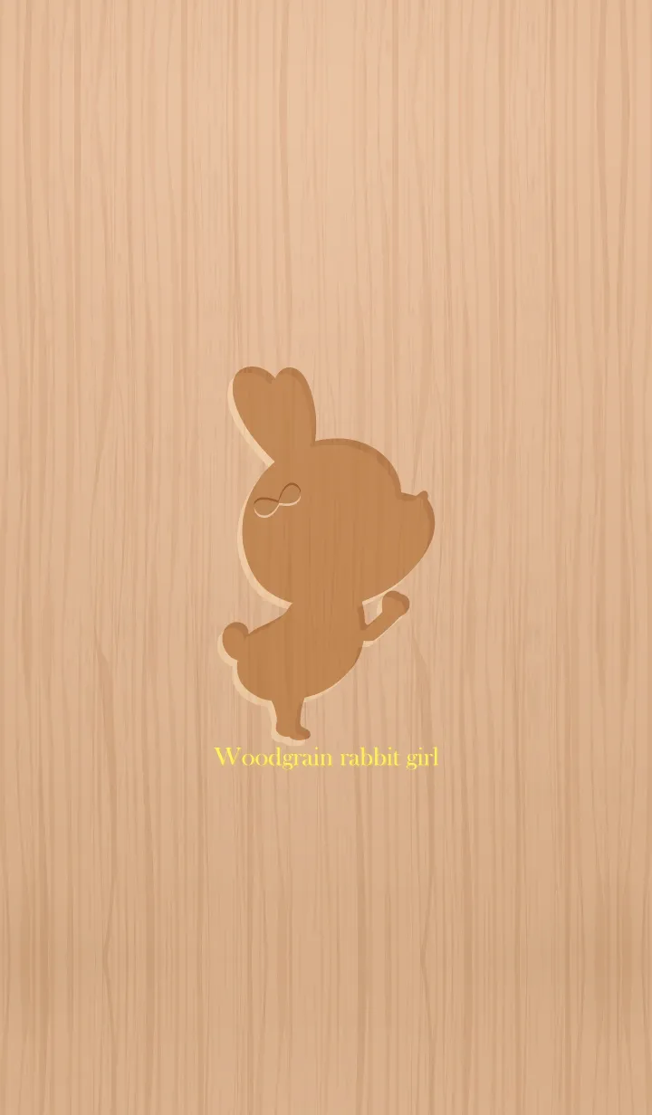 [LINE着せ替え] Woodgrain rabbit girl 3の画像1