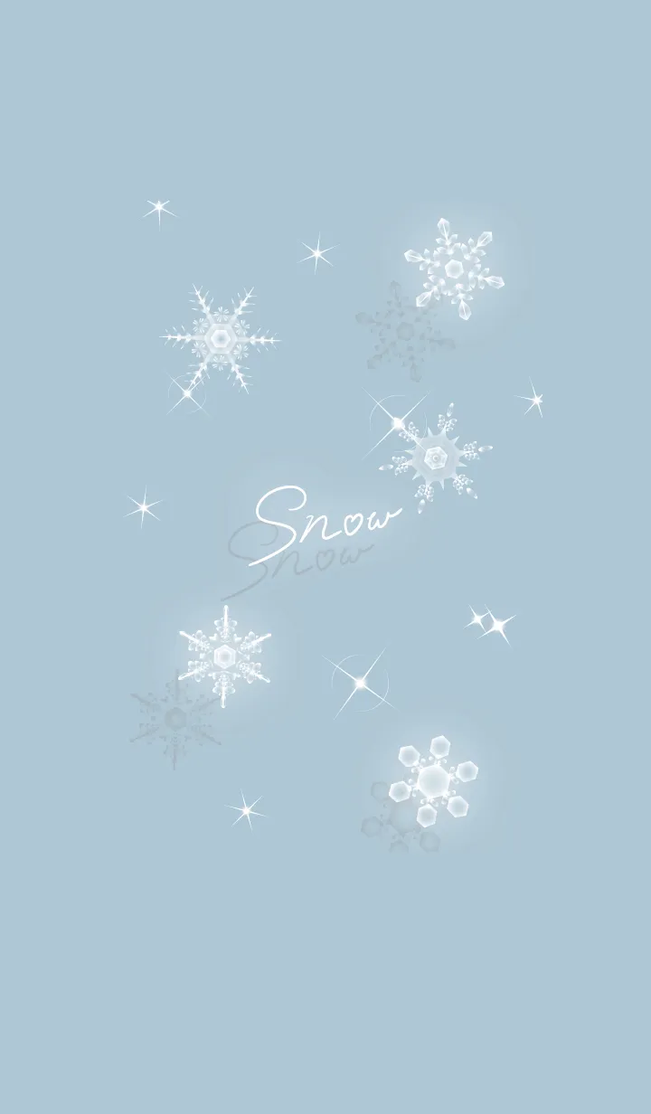 [LINE着せ替え] ～スノー2♥ブルー25_1～の画像1