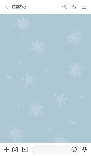 [LINE着せ替え] ～スノー2♥ブルー25_1～の画像3