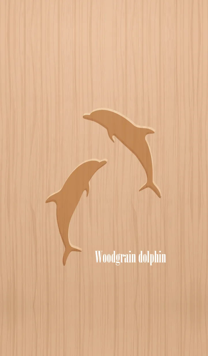 [LINE着せ替え] Woodgrain dolphin 2の画像1