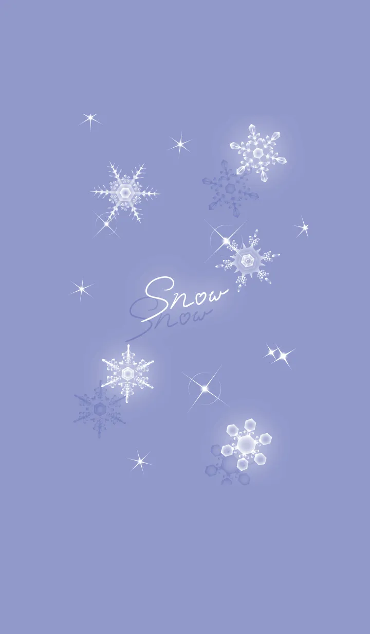[LINE着せ替え] ～スノー2♥パープル17_1～の画像1