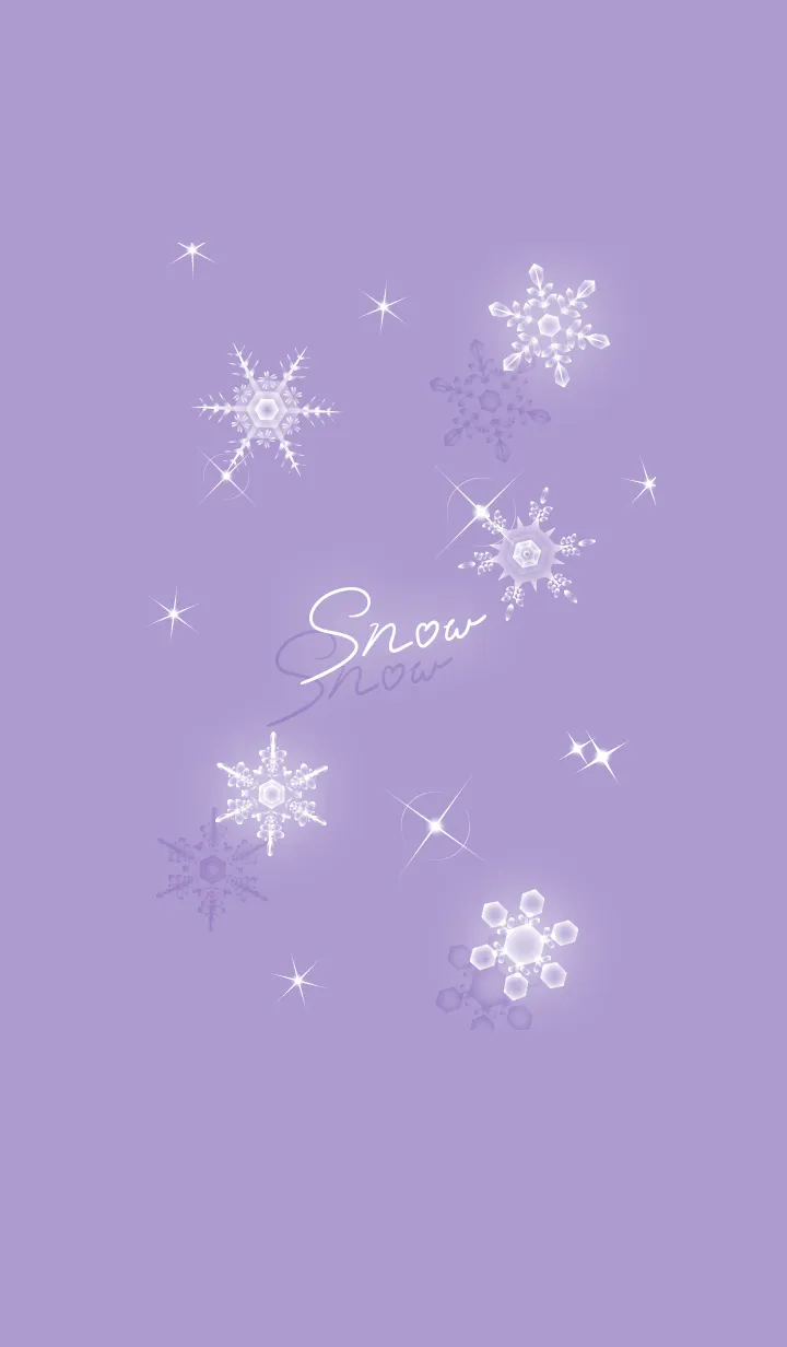 [LINE着せ替え] ～スノー2♥パープル18_1～の画像1