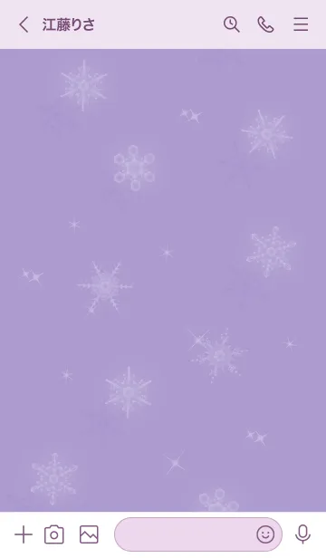 [LINE着せ替え] ～スノー2♥パープル18_1～の画像3