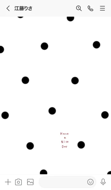 [LINE着せ替え] 大人可愛いホワイトと水玉。の画像3