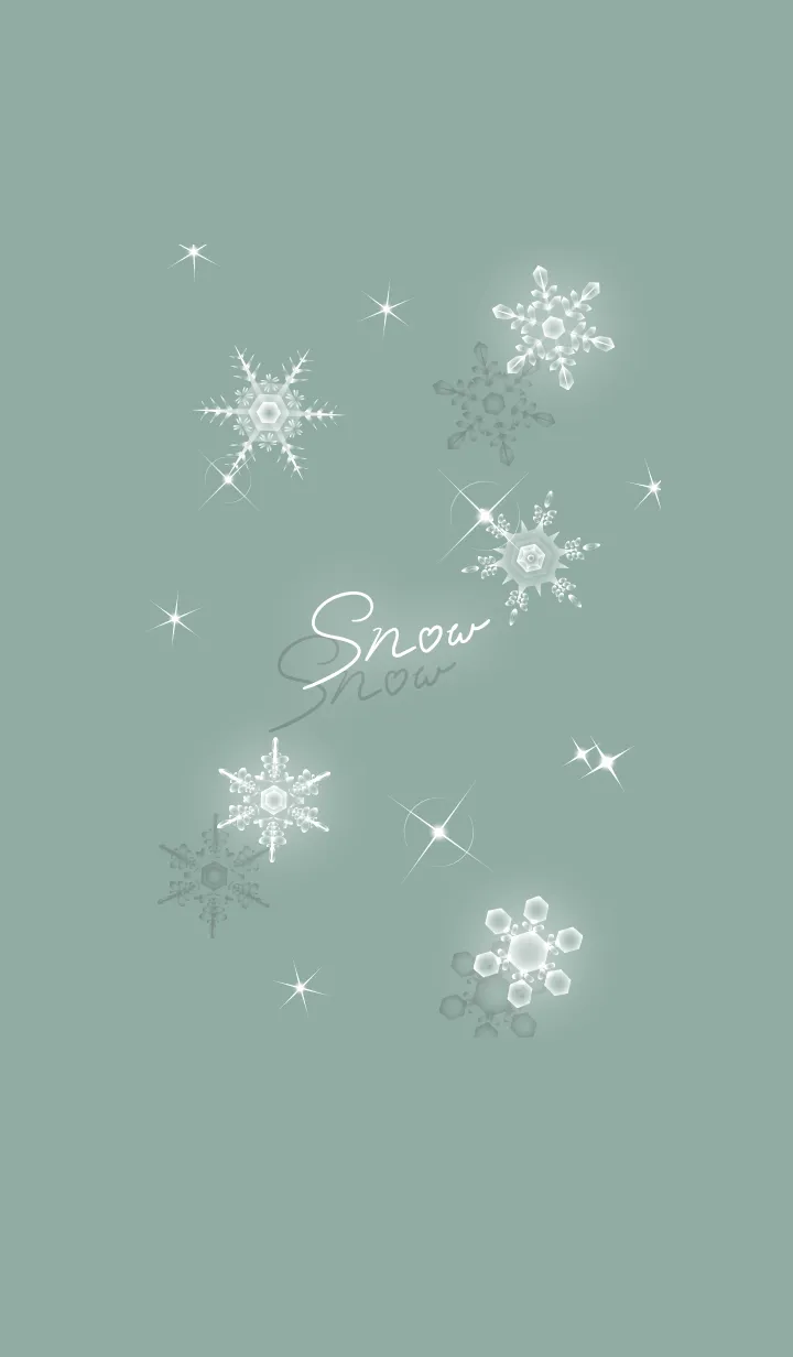 [LINE着せ替え] ～スノー2♥ブルーグリーン24_1～の画像1