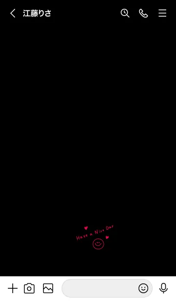 [LINE着せ替え] ブラックとピンク。スマイル。の画像3