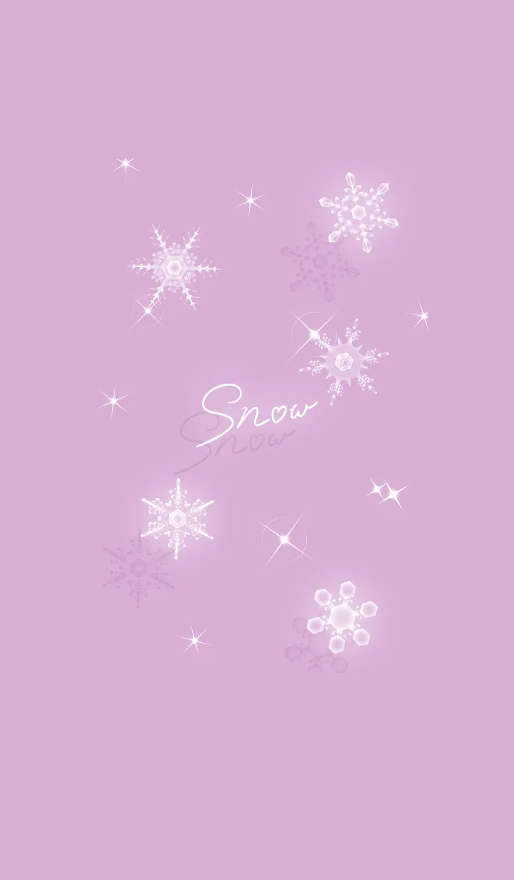[LINE着せ替え] ～スノー2♥ピンクパープル18_1～の画像1
