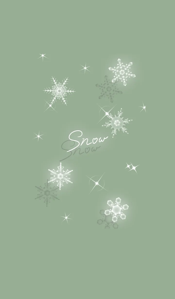 [LINE着せ替え] ～スノー2♥グリーン23_1～の画像1