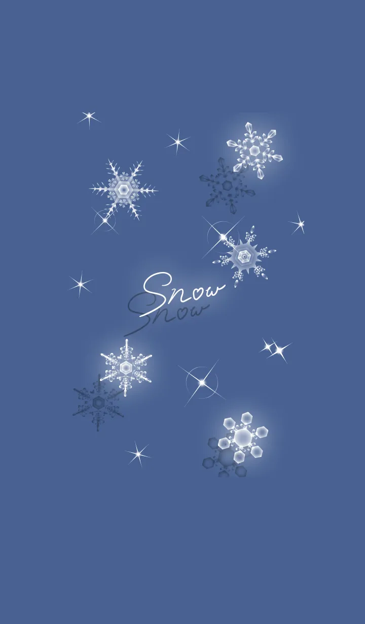 [LINE着せ替え] ～スノー2♥ブルー36_1～の画像1