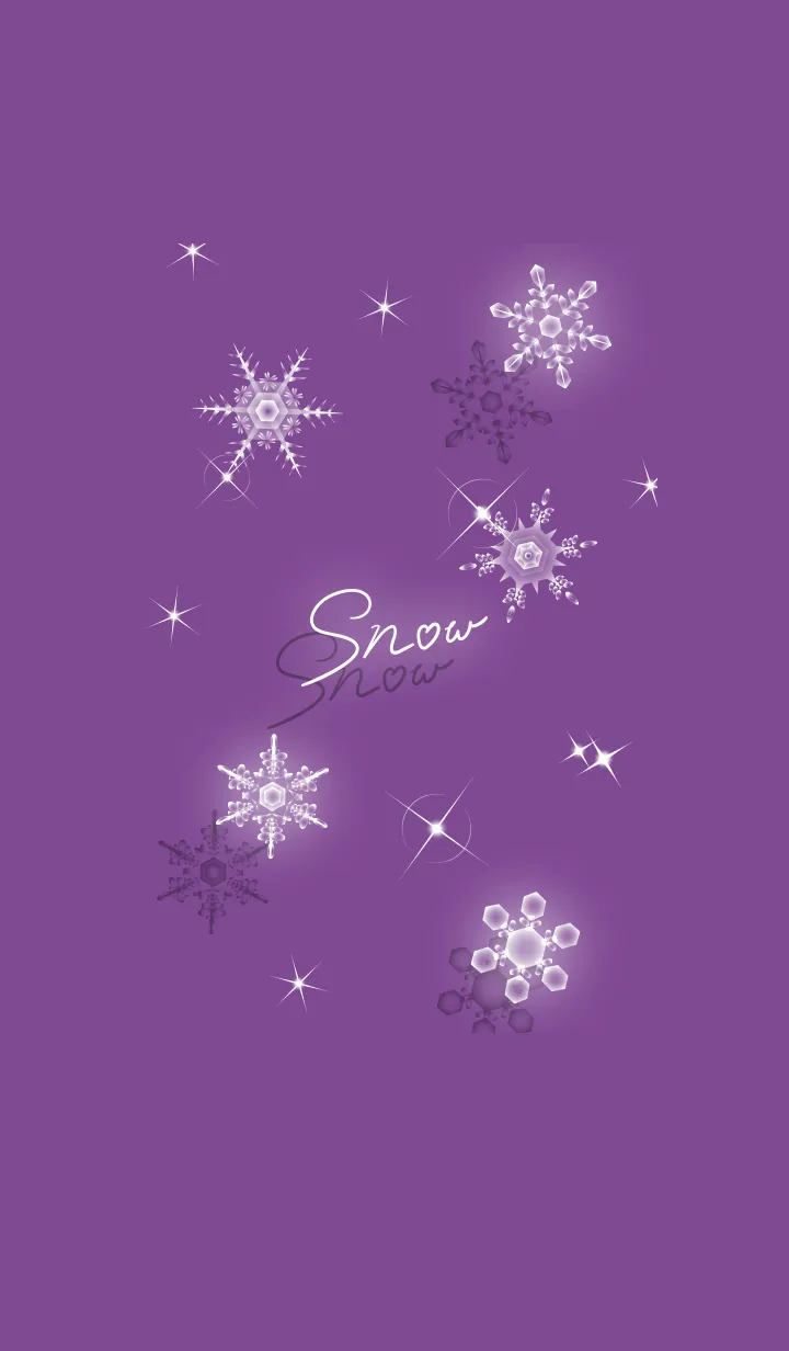 [LINE着せ替え] ～スノー2♥パープル35_1～の画像1