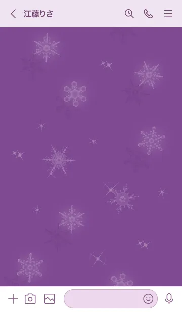 [LINE着せ替え] ～スノー2♥パープル35_1～の画像3