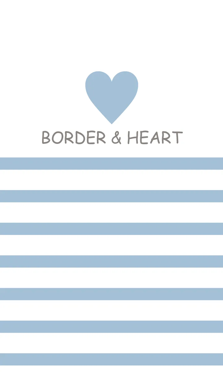 [LINE着せ替え] BORDER & HEART -SMOKYBLUE-の画像1
