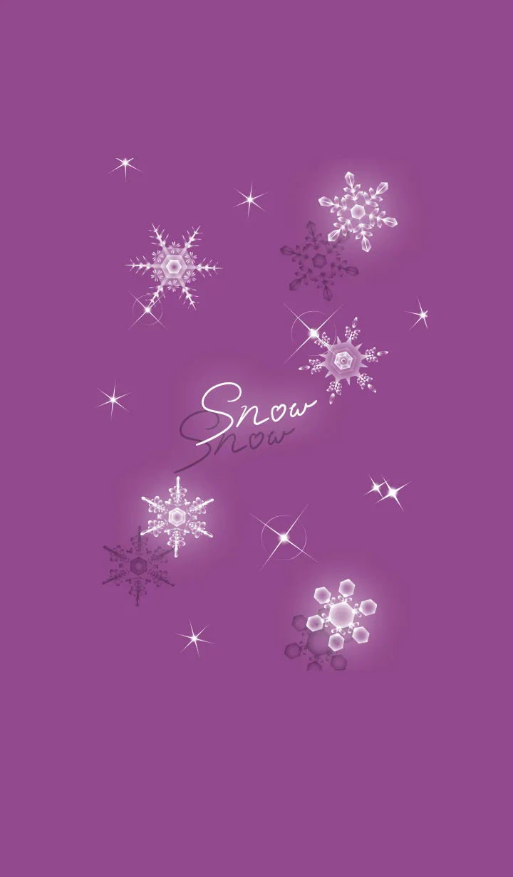 [LINE着せ替え] ～スノー2♥パープル34_1～の画像1